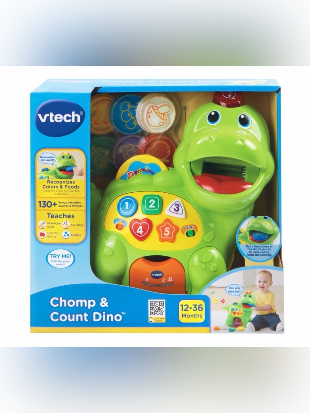 Vtech Chomp & Count Dino Toy - Green